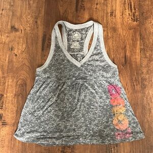 Y2K 2000’s vintage La SENZA Gray Marled Racerback Tank babydoll size small